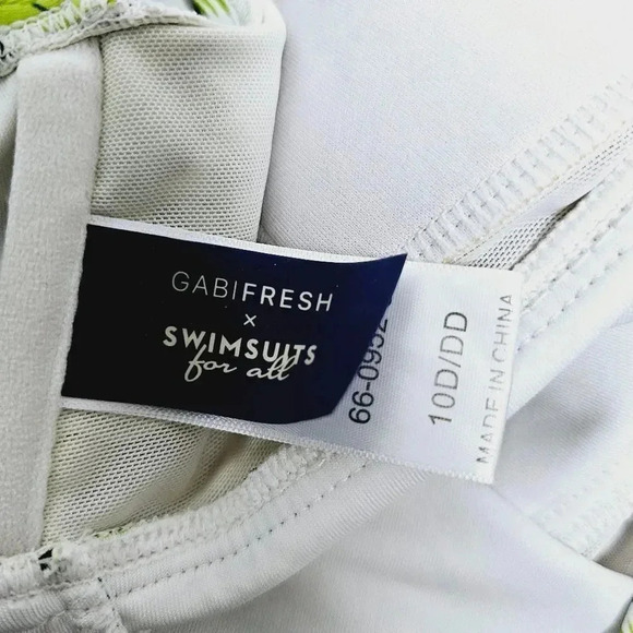 Gabifresh ruffle palm leaf swim suit 10 d/dd - Picture 9 of 12